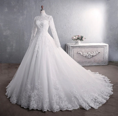 ELITE ATTIRE Luxury Muslim Princess Wedding Gown