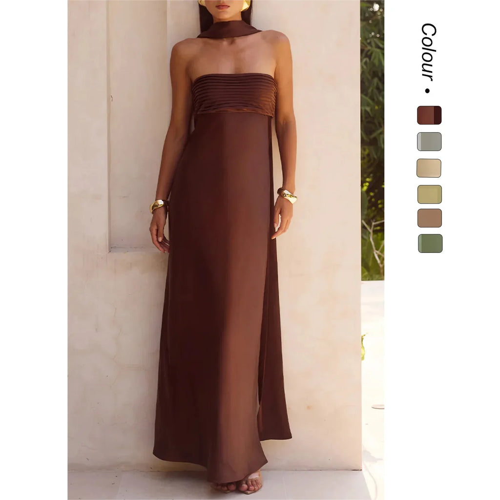 Maturity Satin Strapless Dress