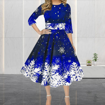 Elite Attire Vintage Christmas Swing Party Dress