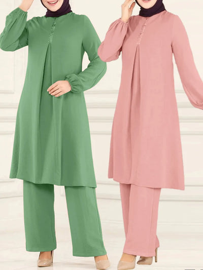 ELITE ATTIRE Casual Muslim 2-Piece Dress Set for Women